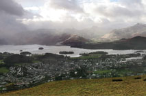 Derwentwater (left) and Bassenthwaite